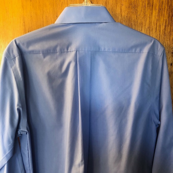 Men's Gray Solid Cotton Dress Shirt - Picture 2 of 3